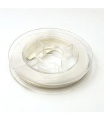 Fil nylon élastique 0,8 mm en bobine (10 mètres) - Blanc