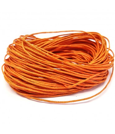 Fil coton ciré 1 mm (10 mètres) - Orange