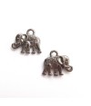 Breloque pendentif Eléphant anthracite