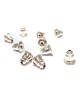 Fermoir boucle d'oreille plaqué laiton (10 pièces)