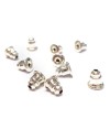Fermoir boucle d'oreille plaqué laiton (10 pièces)