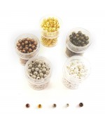 Perles intercalaires 4 mm kit plusieurs couleurs - Assortiment