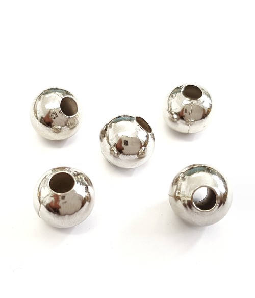 Perles metal boules creuses 10 mm