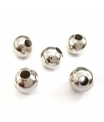 Perles metal boules creuses 10 mm - Gris