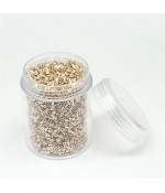 Perles de rocaille irisées tubes à facettes 1.8 à 2.3 mm (3000 pièces) - Jaune clair