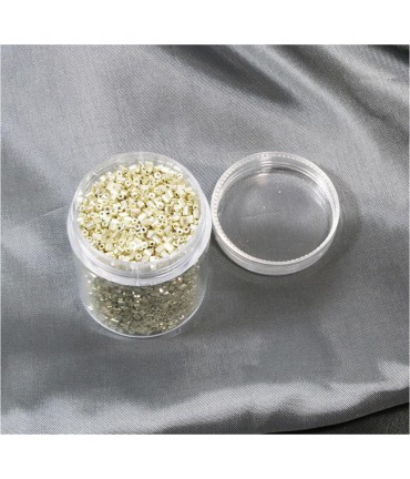 Perles de rocaille irisées tubes à facettes 1.8 à 2.3 mm (3000 pièces) - Vert clair