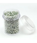 Perles de rocaille irisées tubes à facettes 1.8 à 2.3 mm (3000 pièces) - Vert viride