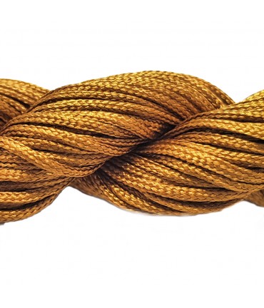 Fil nylon 1 mm pour bracelet shamballa écheveau de 24 mètres - Ocre