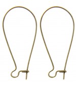 Attache boucle d'oreille crochet 33 mm (50 pièces) - Bronze