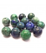 Perles rondes pierre synthétique chrysocolle lapis