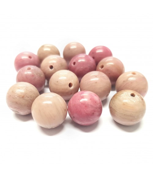 Perles rondes pierre gemme naturelle rhodochrosite