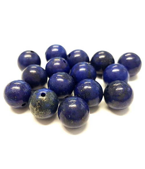 Perles rondes pierre gemme naturelle lapis-lazuli