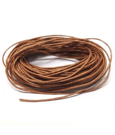 Fil coton ciré 1 mm (10 mètres) - Camel