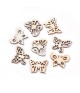Breloque pendentif en bois papillons assortis (lot de 10)