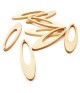 Breloque pendentif en bois ovale (lot de 5)