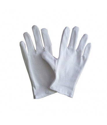 Paire de gants bijouterie coton blanc