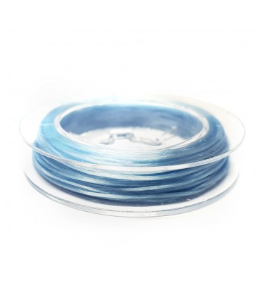 Fil nylon élastique 0,8 mm en bobine (10 mètres) - Bleu clair