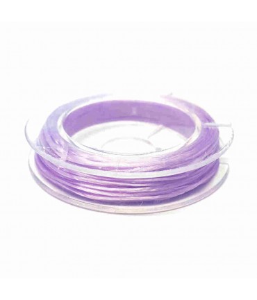 Fil nylon élastique 0,8 mm en bobine (10 mètres) - Parme