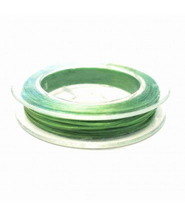 Fil nylon élastique 0,8 mm en bobine (10 mètres) - Vert