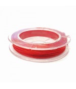 Fil nylon élastique 0,8 mm en bobine (10 mètres) - Rouge