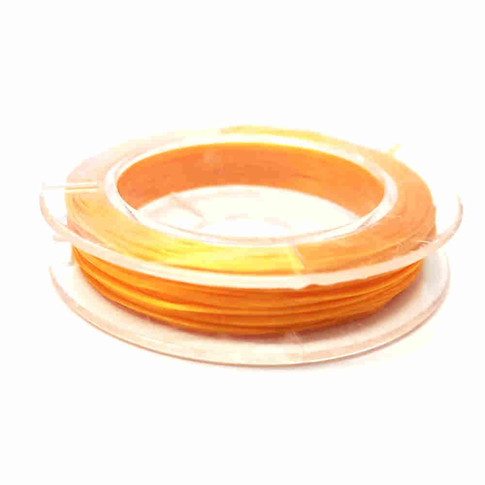 Fil pour création bijoux orange fluo en 0,8mm