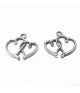 Breloque pendentif deux coeur style tibétain