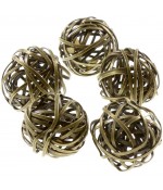 Perles rondes métal 20mm (5 pièces) - Bronze
