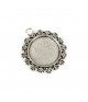 Support cabochon Lys De Reine rond 34 x 29,5 mm (5 pièces)