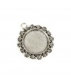 Support cabochon Lys De Reine rond 34 x 29,5 mm (5 pièces)