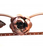 Porte boucle d'oreille coeur fleurs (35 paires)