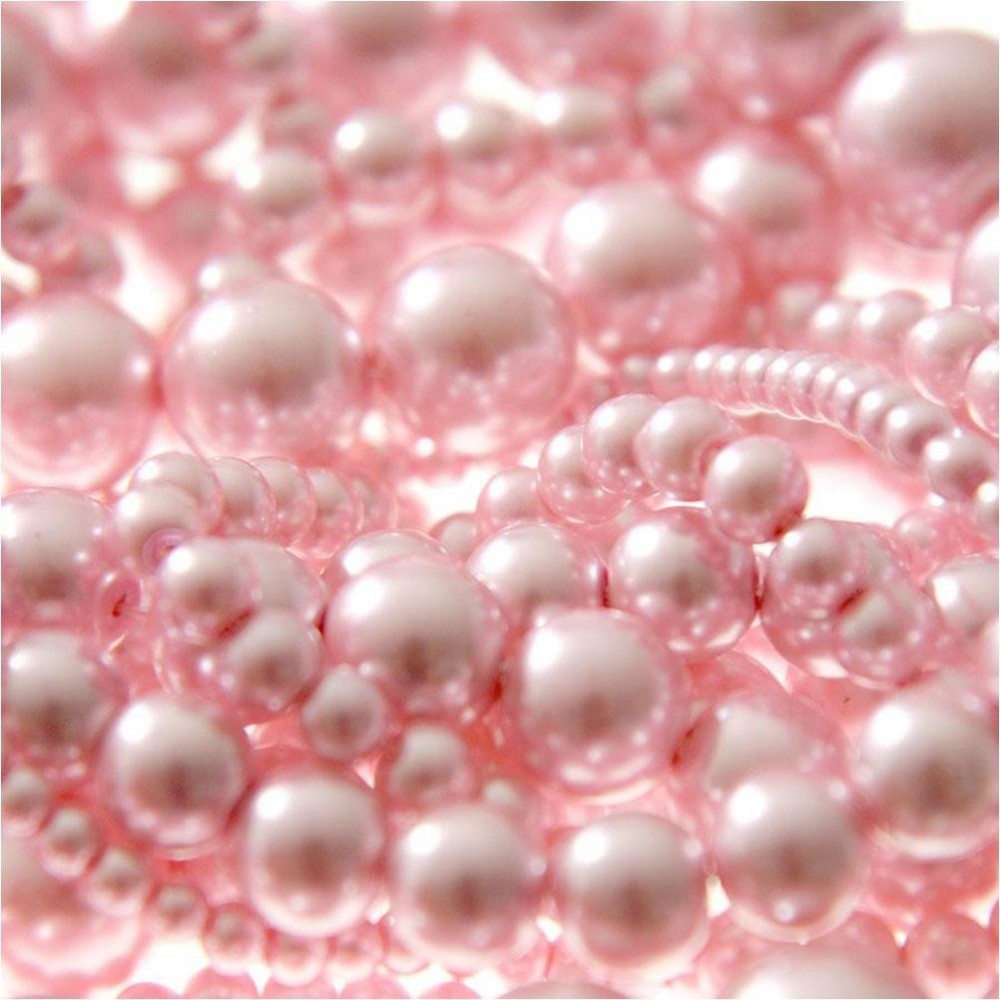 20 perles Nacrées 10mm Rose Saumon verre de Bohème 