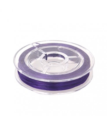Fil nylon élastique 0,8 mm en bobine (10 mètres) - Violet