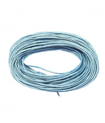 Fil coton ciré 1 mm (10 mètres) - Bleu givré