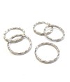 Anneaux support porte clé 25mm martelé (5 pièces)
