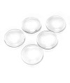 Cabochon en verre transparent dôme 16 x 4.5 mm (5 pièces)