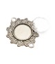 Kit connecteur Flower 34 x 28 mm avec cabochon verre (5 kits)