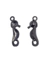 Breloque pendentif hippocampe style tibétain anthracite