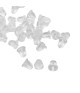 Fermoir boucle d'oreille plastique transparent