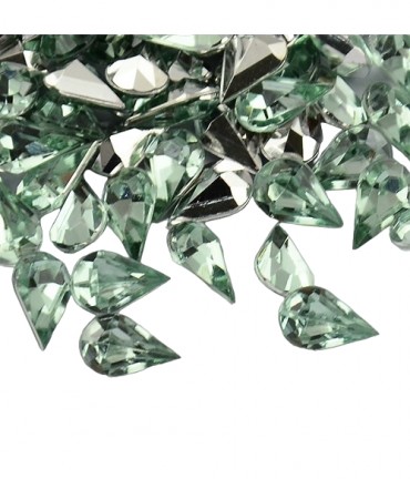 Strass bijoux acrylique Goutte 5 x 3 mm (50 pièces) - Vert d'eau