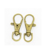 Mousqueton porte clé rotatif 35 mm (5 pièces) - Bronze