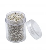 Perles de rocaille Ceylan pastel 3,5 mm (590 pièces) - Argenté