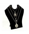 Buste plat pliant pour 6 colliers velours